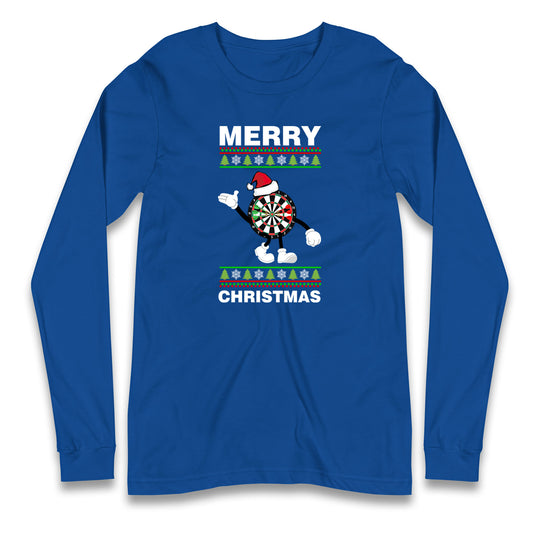 dartboard christmas santa costume long sleeve t shirt