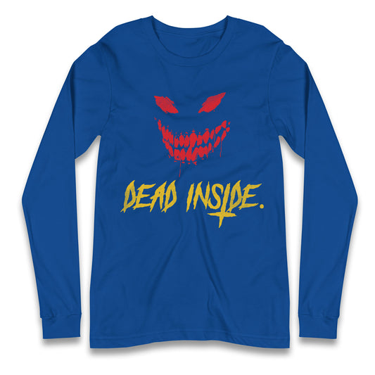 Horror Face Dead Inside Halloween Long Sleeve T Shirt