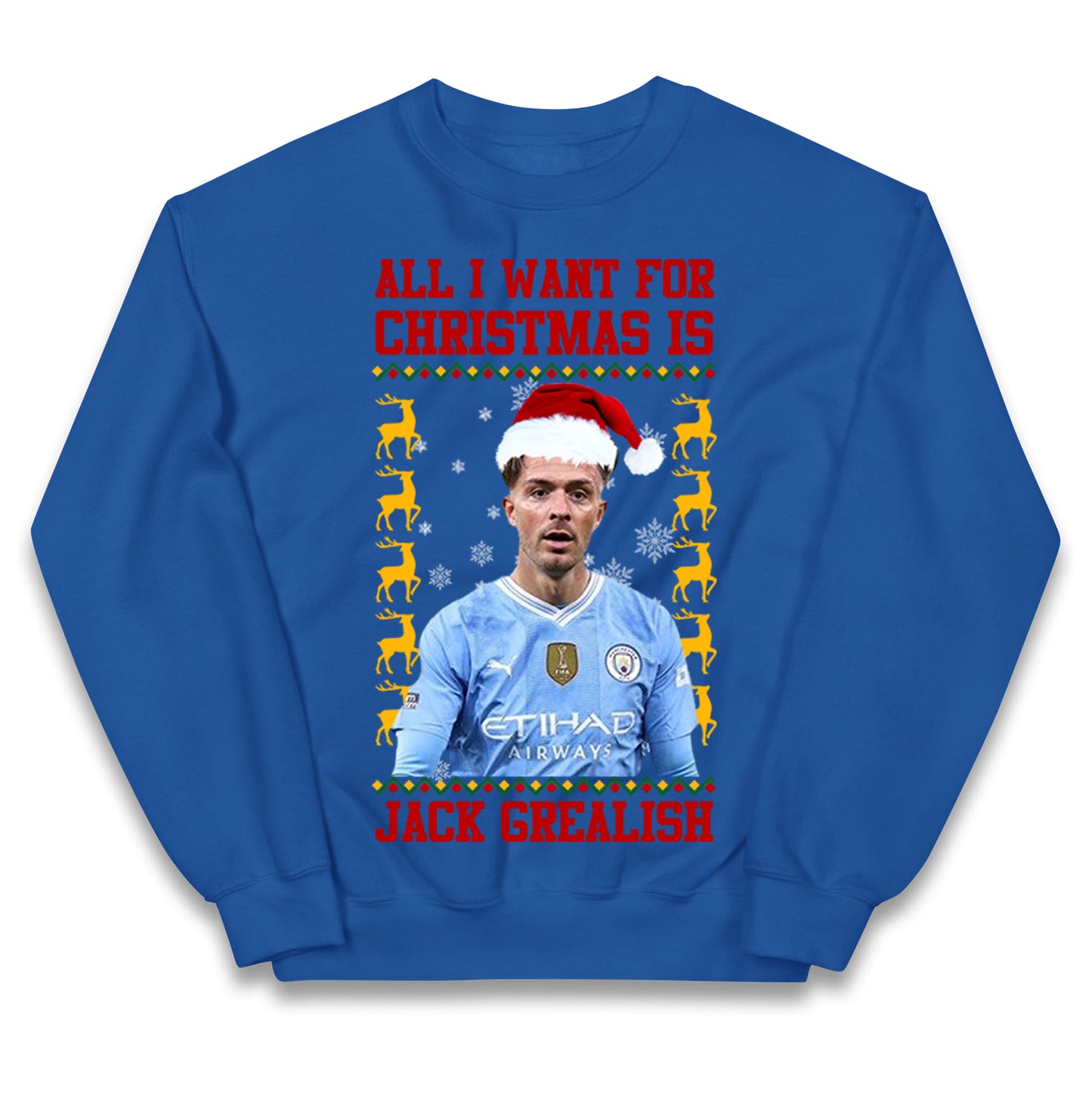 Jack Grealish Christmas Kids Jumper