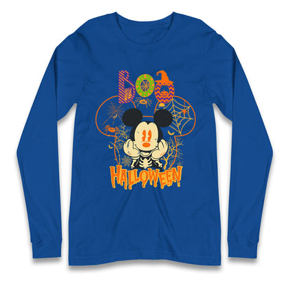 Mickey Mouse Boo Halloween Long Sleeve T Shirt