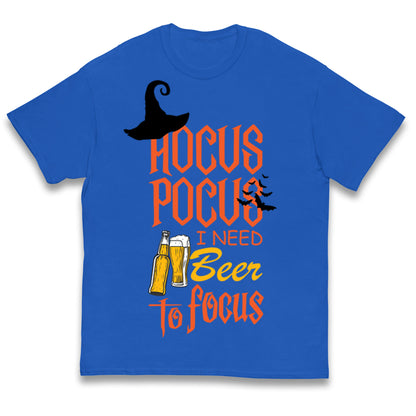 Hocus Pocus I Need Beer To Focus Halloween T Shirt
