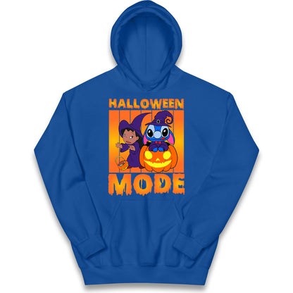 Lilo And Stitch Halloween Mode Kids Hoodie