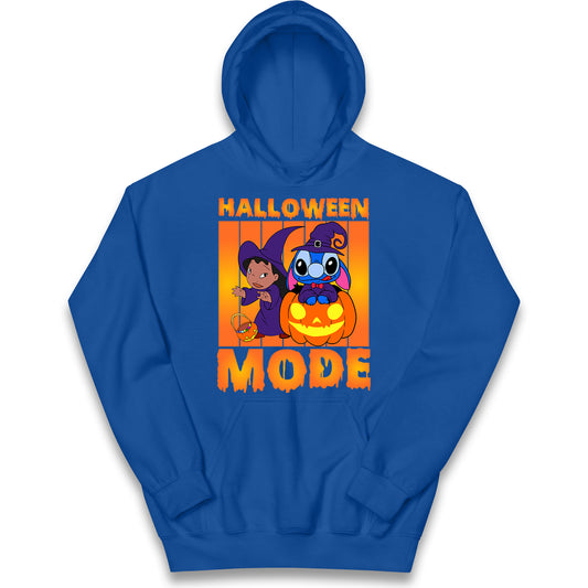 Lilo And Stitch Halloween Mode Kids Hoodie