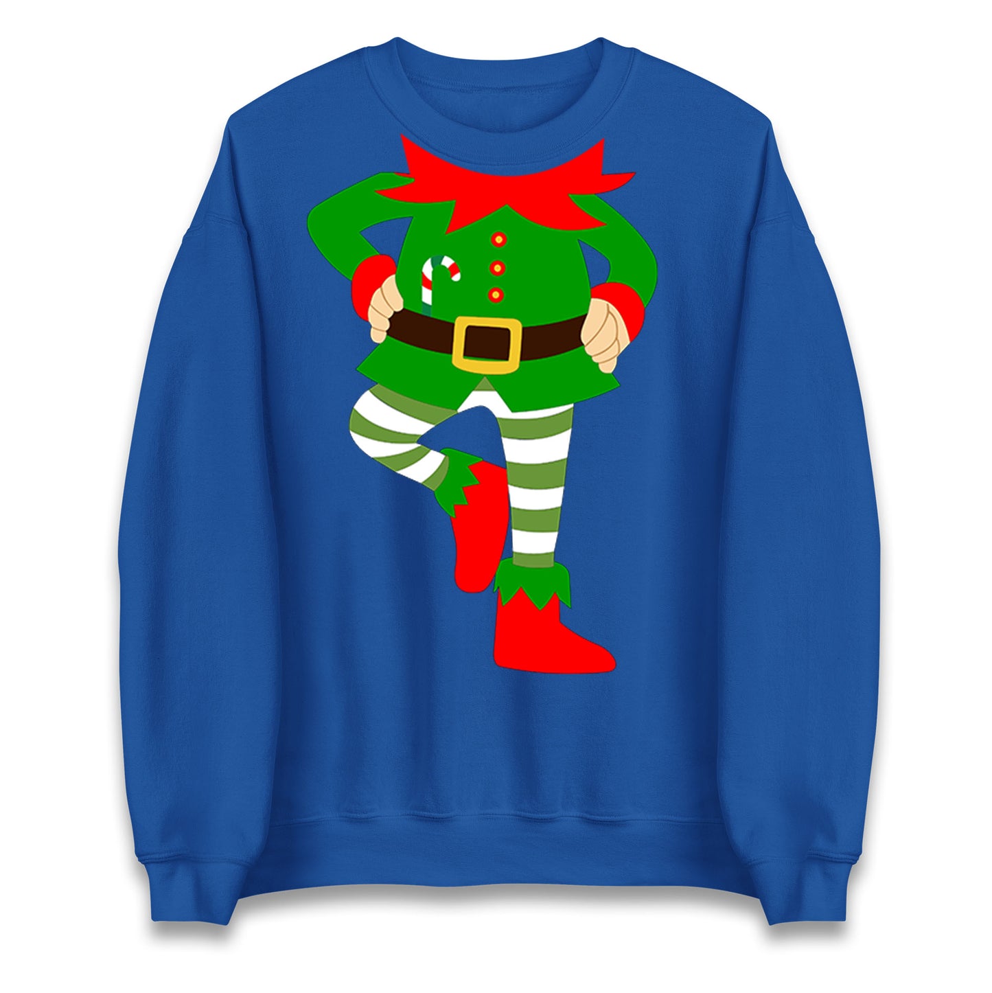 Personalise Christmas Party Wear Elf Unisex Sweatshirt