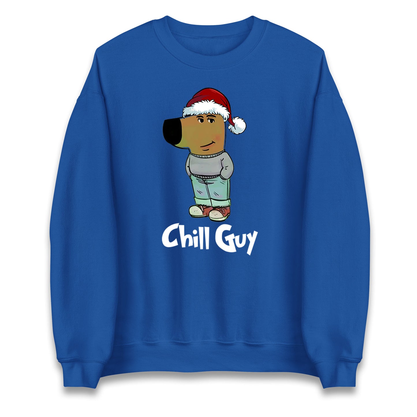 chill guy christmas sweatshirt