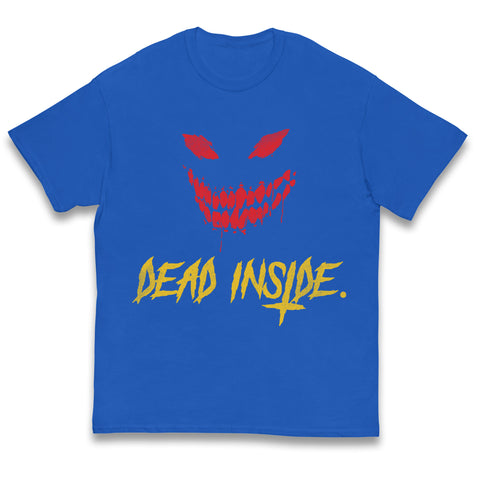 Horror Face Dead Inside Halloween Kids T Shirt