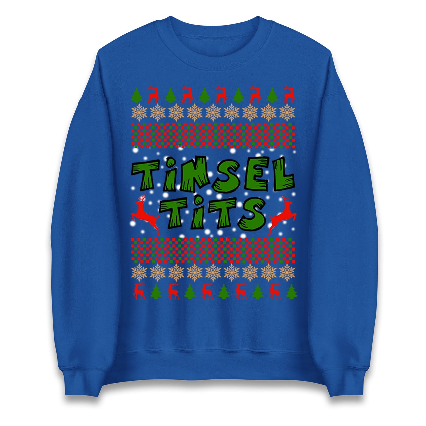 Christmas Tinsel Tits Funny Sweatshirt