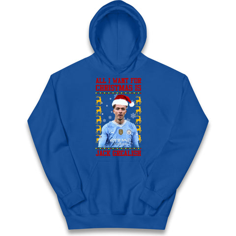 Jack Grealish Christmas Kids Hoodie