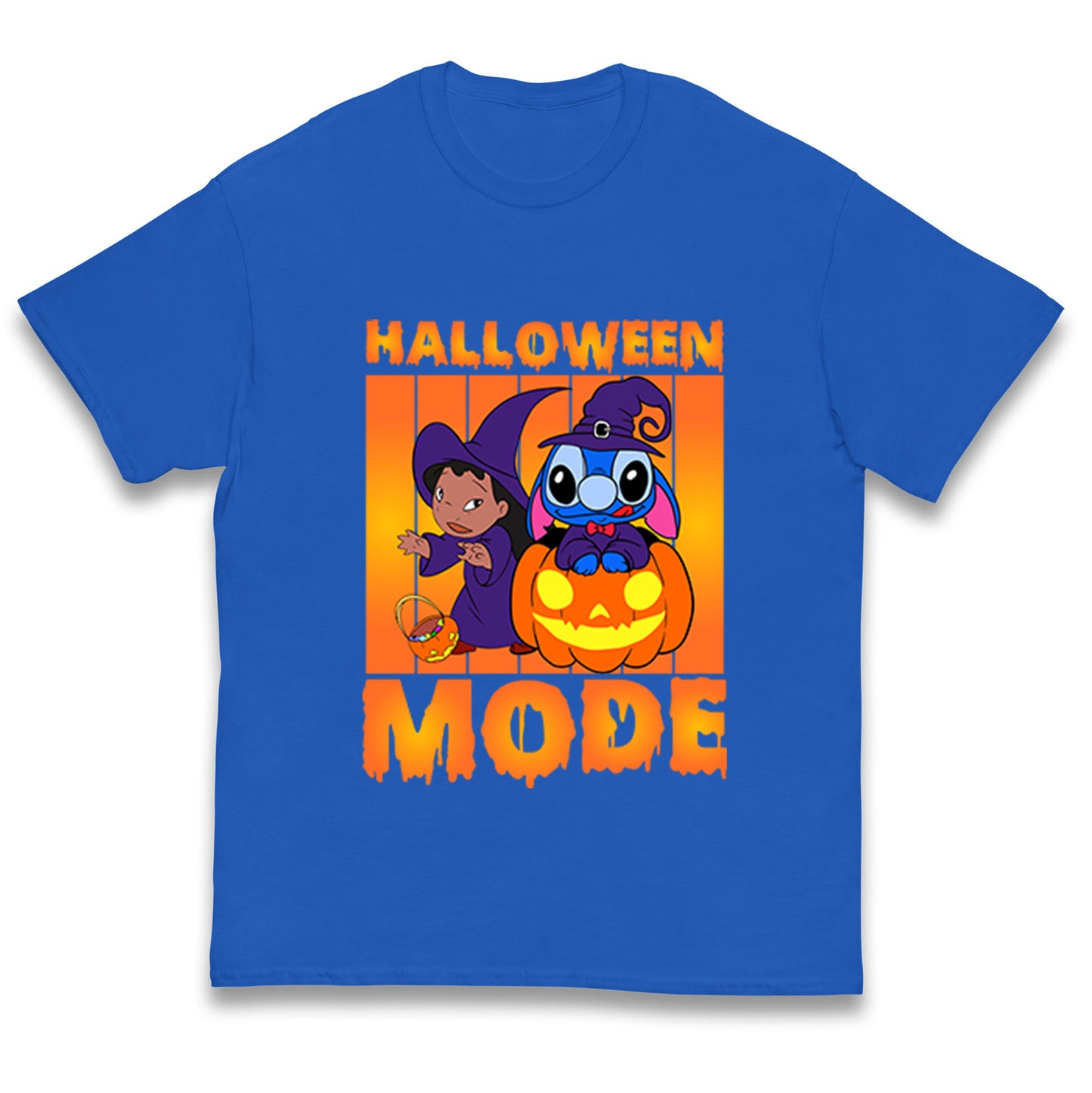 Lilo And Stitch Halloween Mode Kids T Shirt