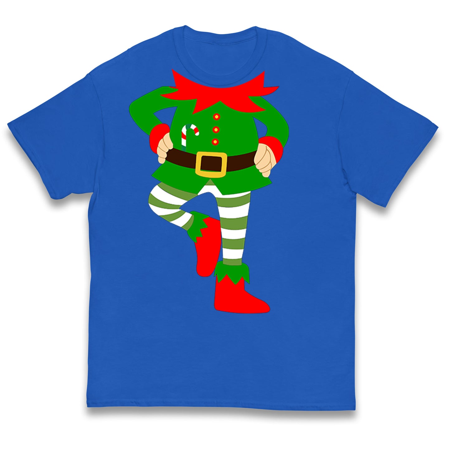 Personalise Christmas Party Wear Elf Kids T Shirt