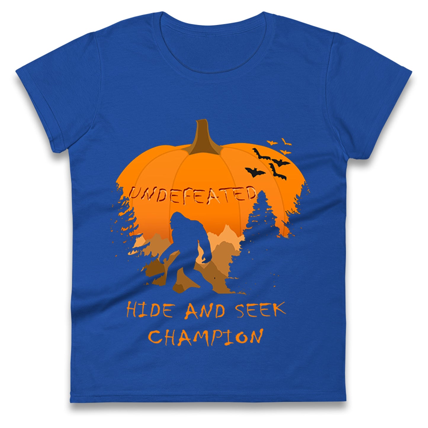 Big Foot Hide And Seek Halloween Womens t shirts