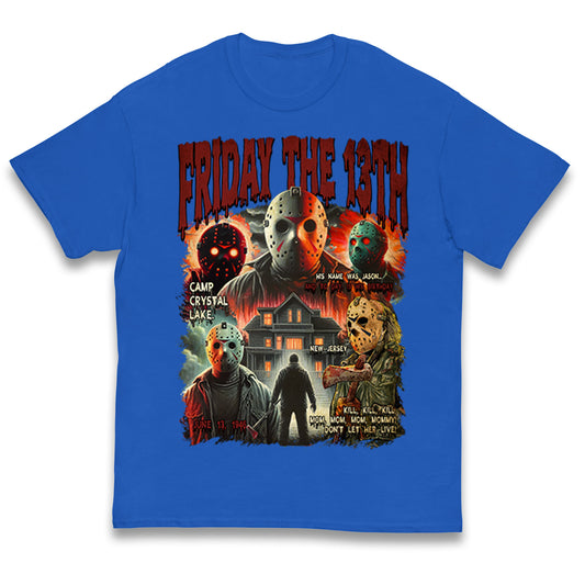 Jason voorhees Friday The 13th horror Halloween Bootleg Kids T Shirt