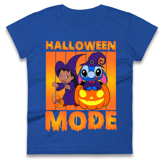 Lilo And Stitch Halloween Mode Womens t shirts