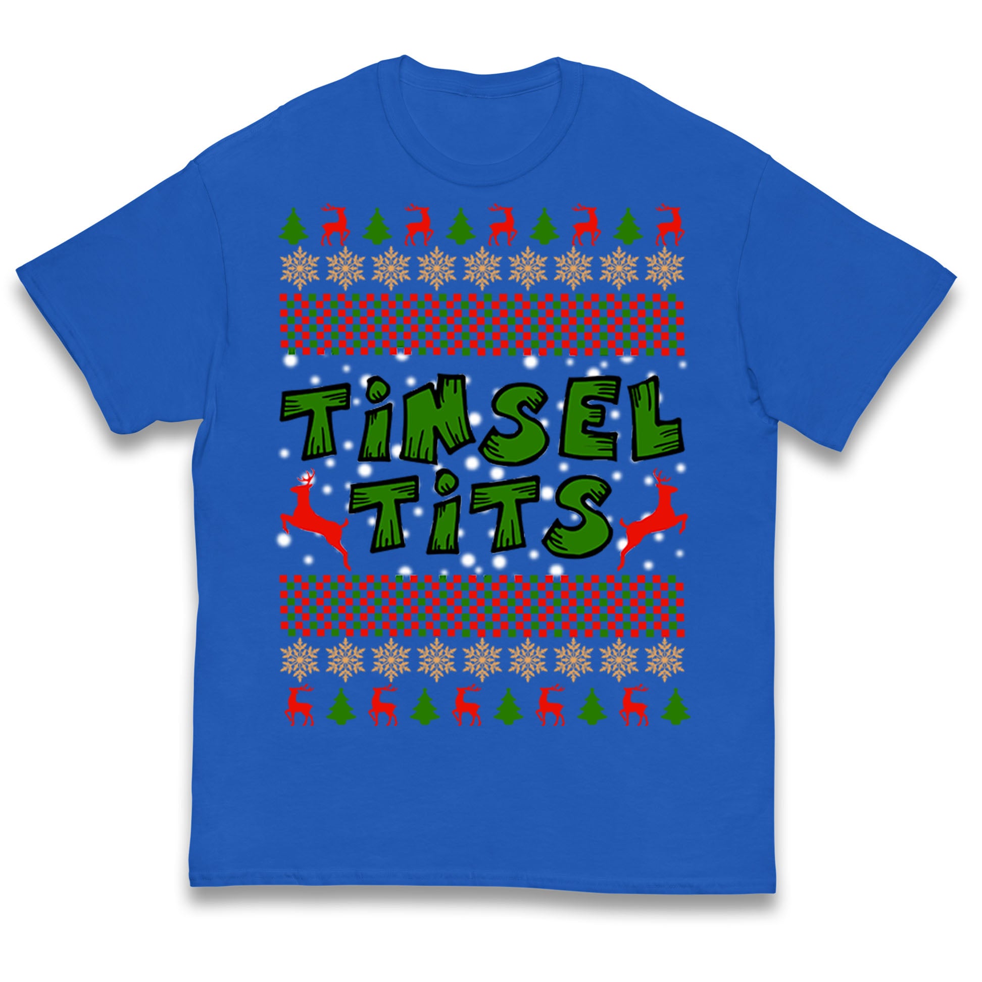 Christmas Tinsel Tits Funny T Shirt