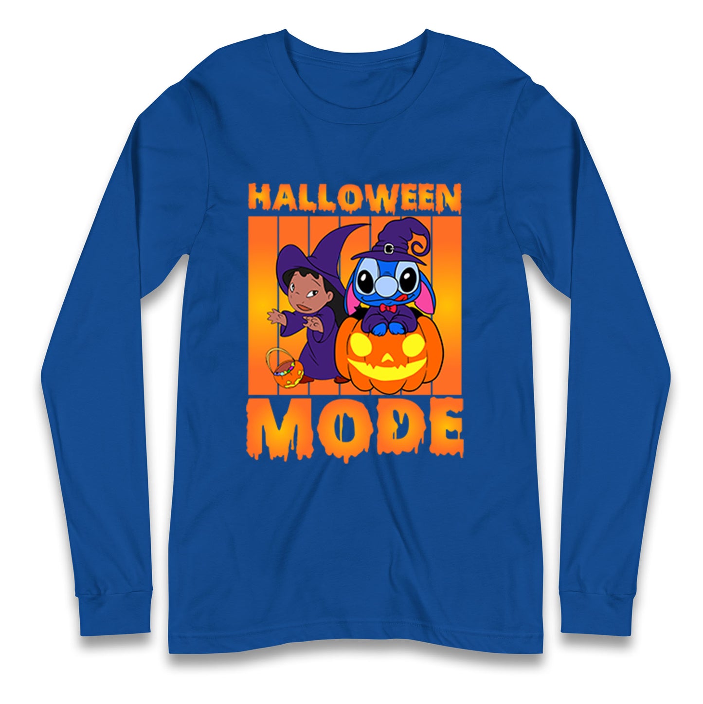 Lilo And Stitch Halloween Mode Long Sleeve T Shirt