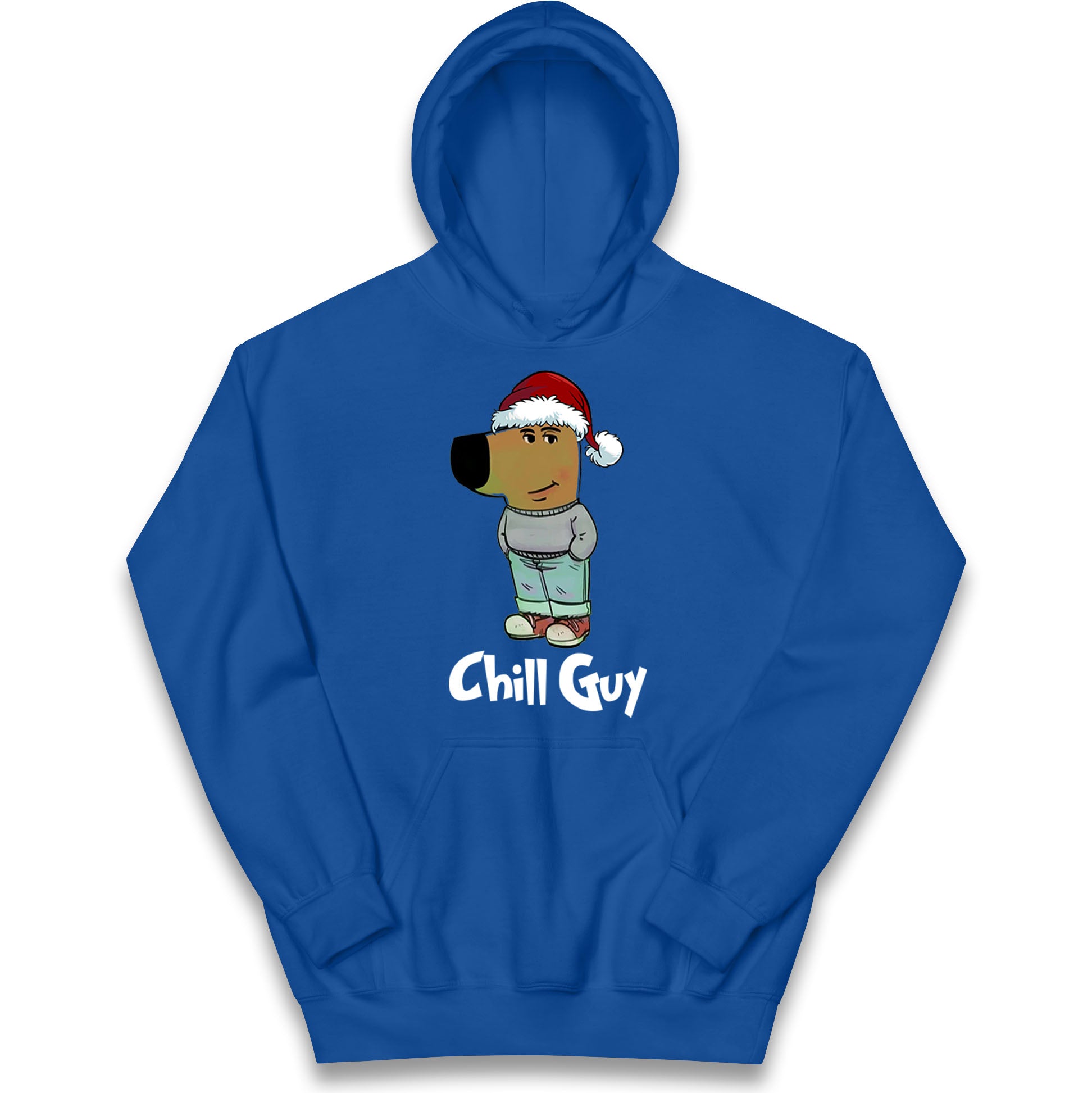 chill guy christmas hoodie