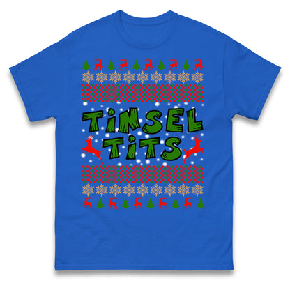 Christmas Tinsel Tits Funny T Shirt