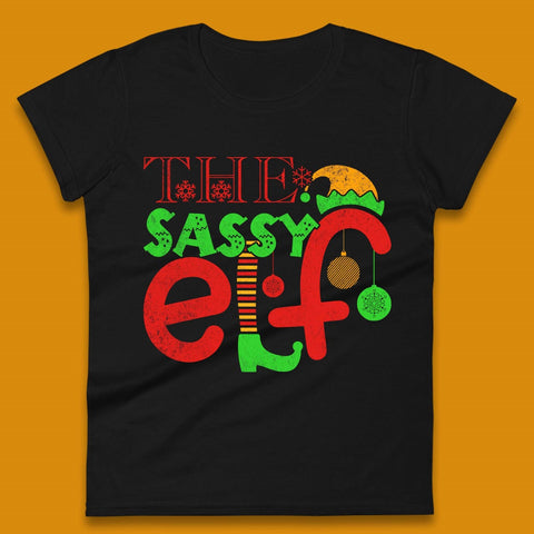 The Sassy Elf Christmas Womens T-Shirt