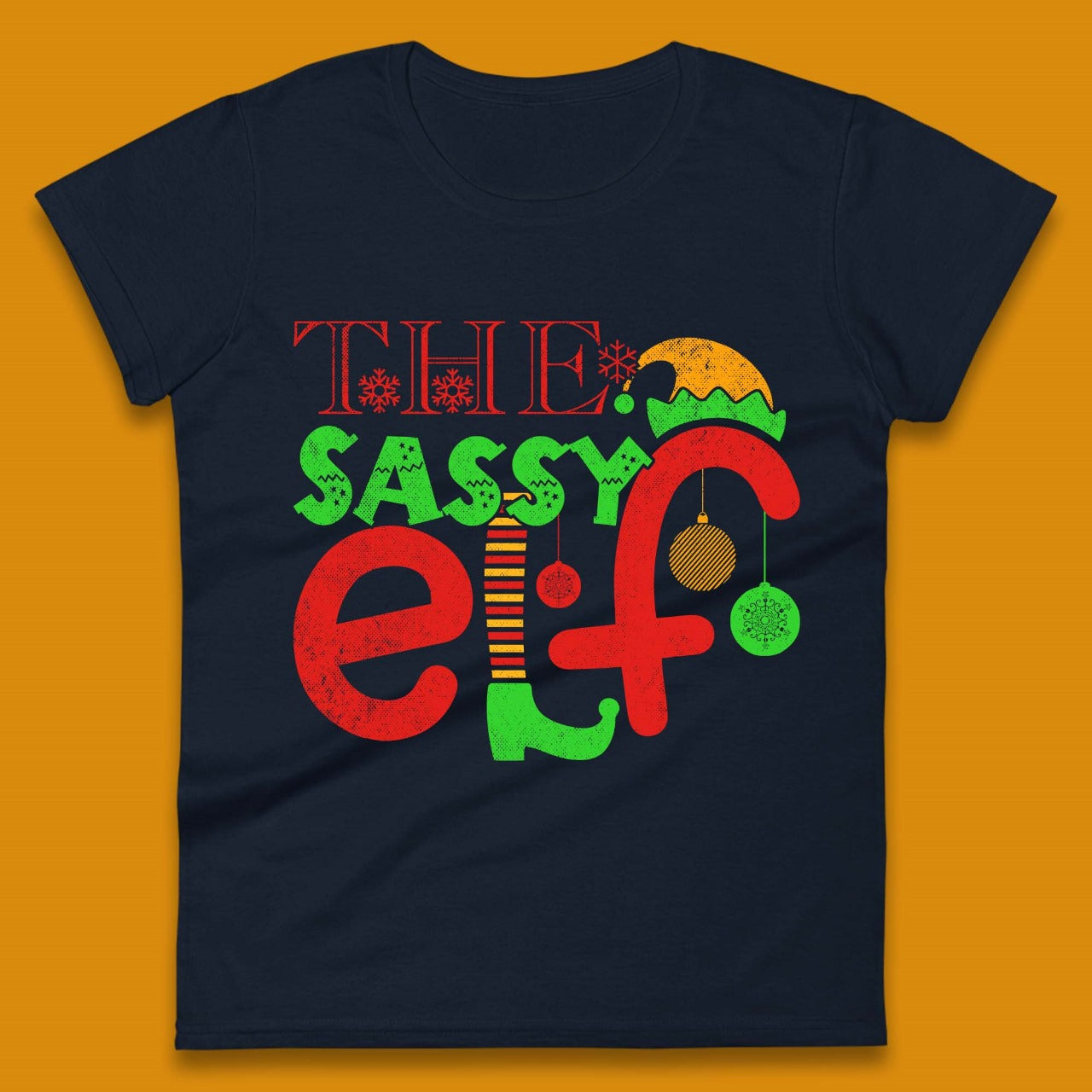 The Sassy Elf Christmas Womens T-Shirt