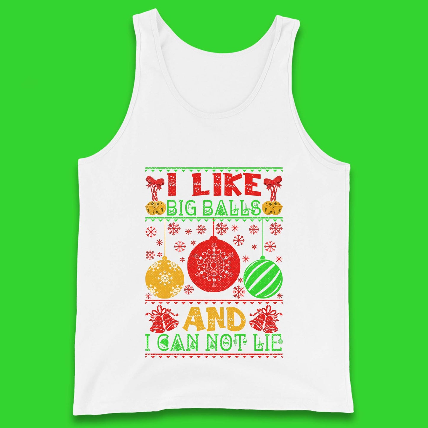 funny balls christmas tank top