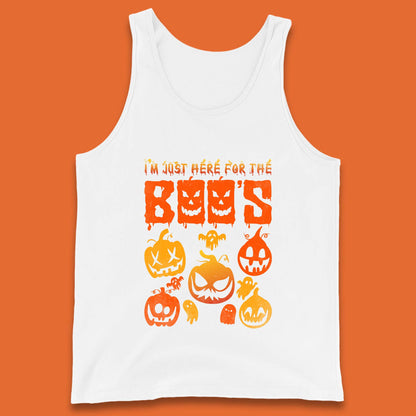 I'm Just Here For The Boos Halloween Funny Pumpkin Ghost Boos Jack-o-lantern Tank Top