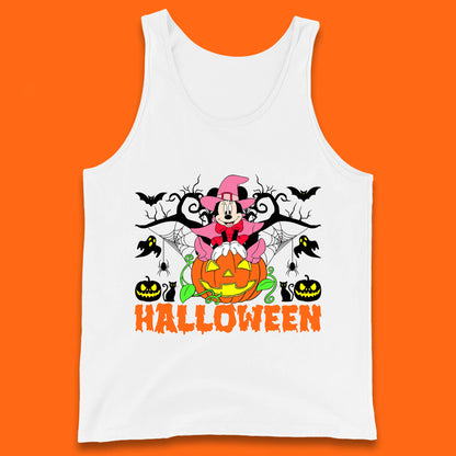 Disney Halloween Witch Minnie Mouse Sitting On Pumpkin Horror Scary Disneyland Trip Costume Tank Top