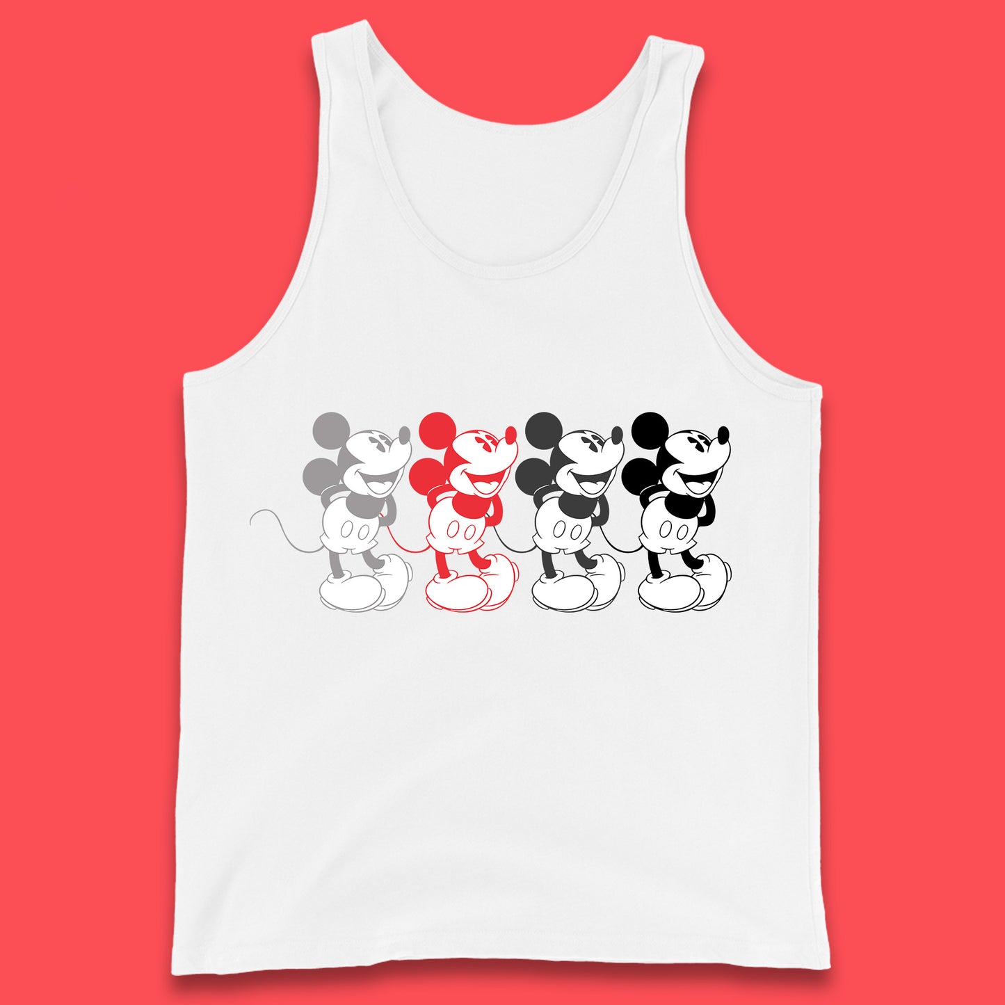 Disney Mickey Mouse Minnie Mouse Face Cartoon Character Disneyland Vacation Trip Disney World Tank Top