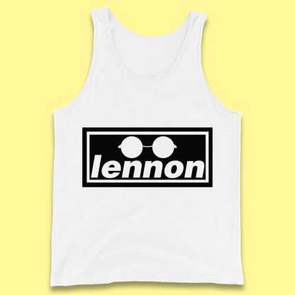 Lennon British Beatles Band John Lennon Singer Songwriter Musician Lennon Glasses Tank Top