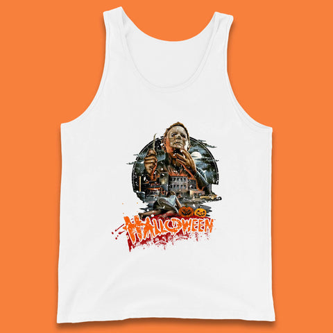 Halloween II The Nightmare Isn't Over Vintage Halloween Movie Poster Micheal Myers Horror Character Tank Top