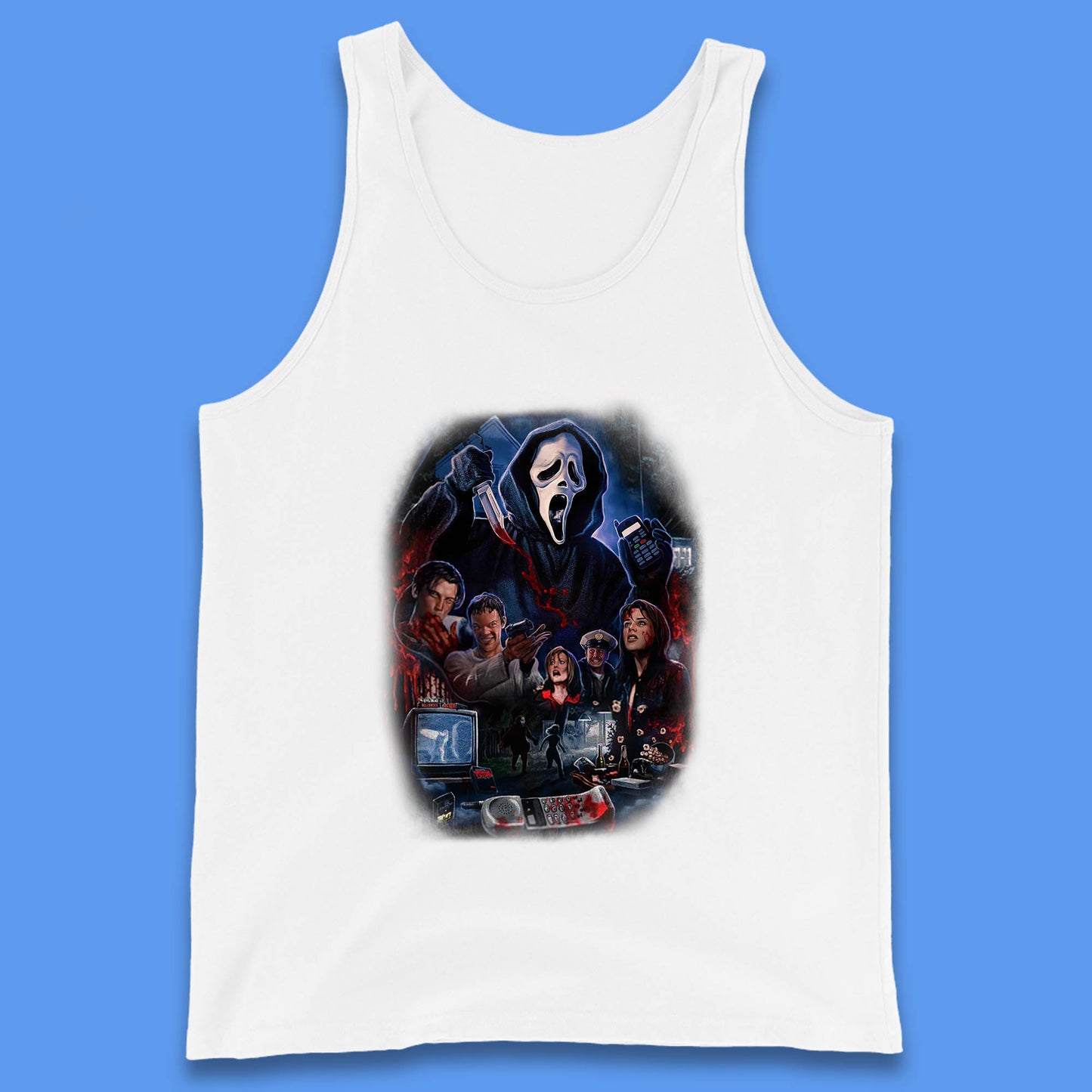 The Scream Movie Poster Ghostface Halloween Ghost Face Scream Horror Movie Character Tank Top