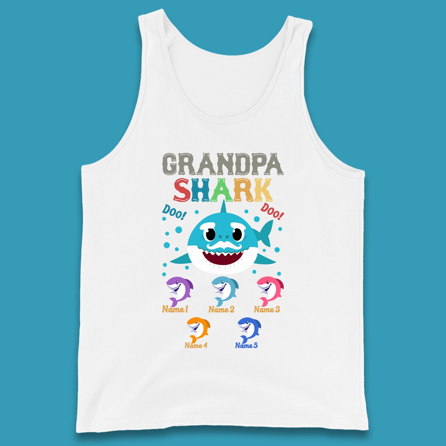 Personalised Grandpa Shark Tank Top