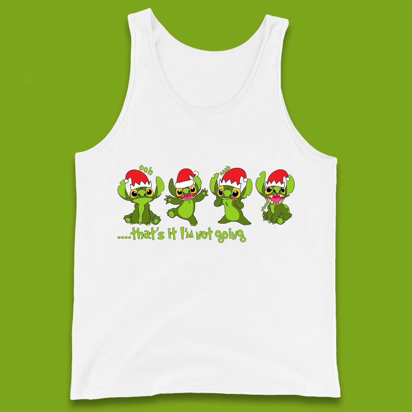 Grinch Stitch Christmas Tank Top