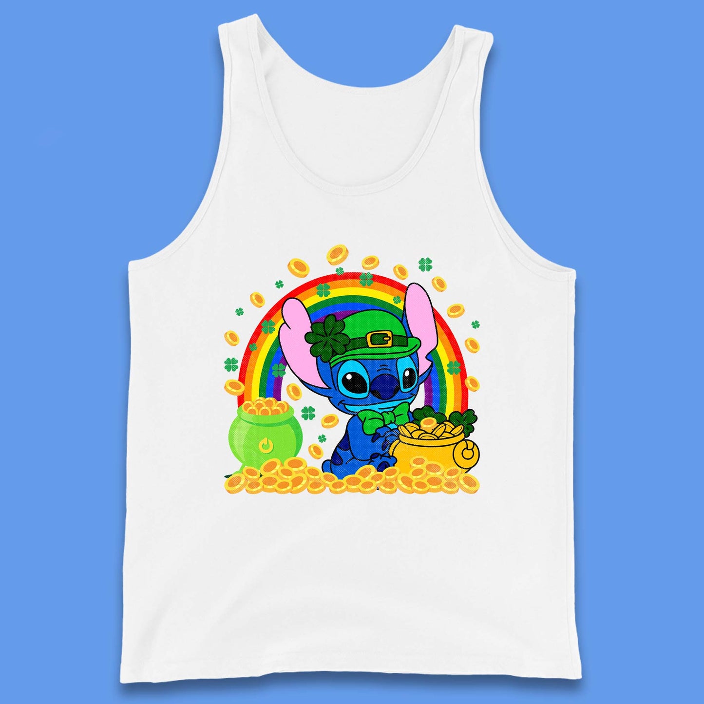 Disney Stitch St Patrick's Day Tank Top