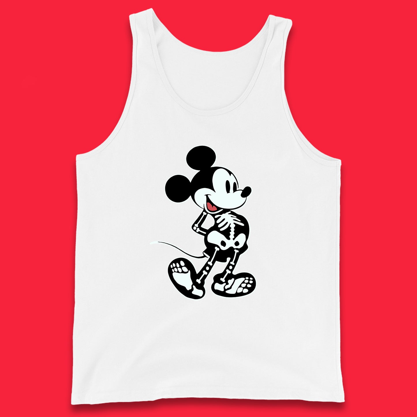 Disney Mickey Mouse Skeleton Funny Horror Scary Cartoon Character Mickey Skull Disneyland Vacation Trip Disney World Tank Top