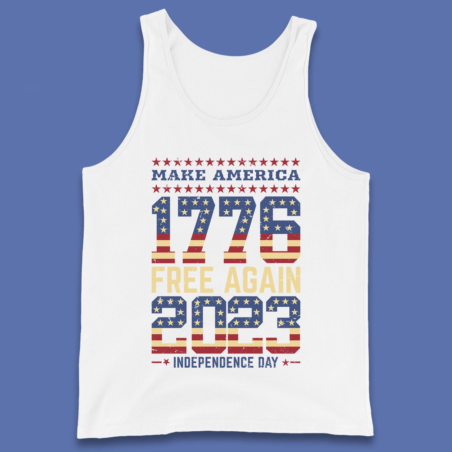 Make America Free Again 1776-2023 Independence Day Funny Free Speech Tank Top