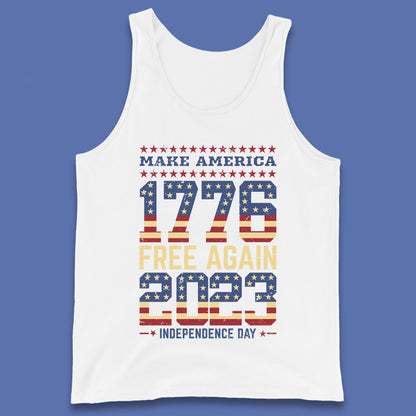 Make America Free Again 1776-2023 Independence Day Funny Free Speech Tank Top