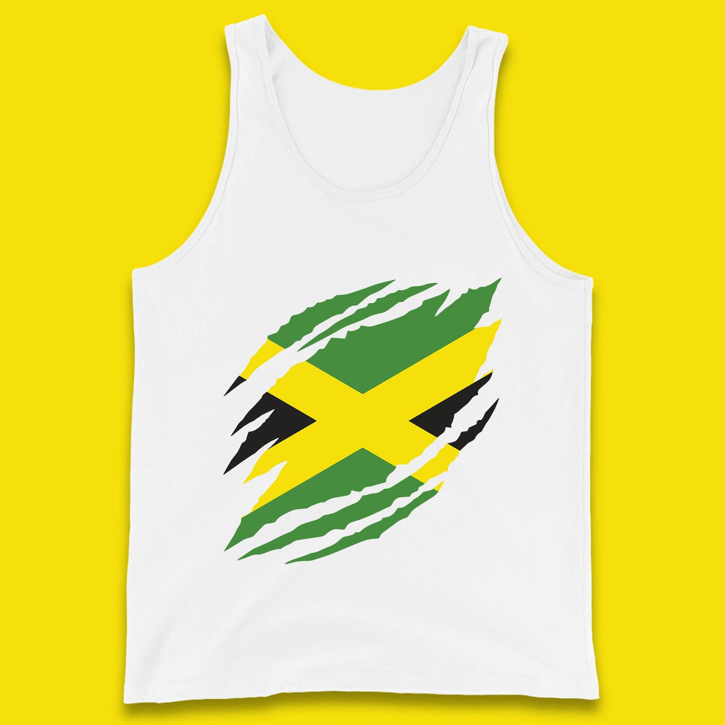 Distressed Jamaica Flag Jamaica Flag Caribbean Islander Sun Marley Kingston Jamaican Pride Patriotism Tank Top