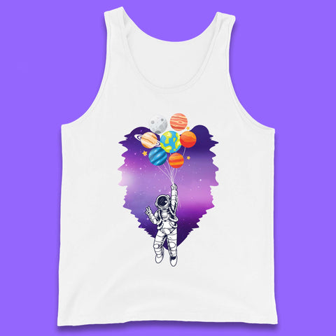 Astronaut Space Planets Balloons Tank Top