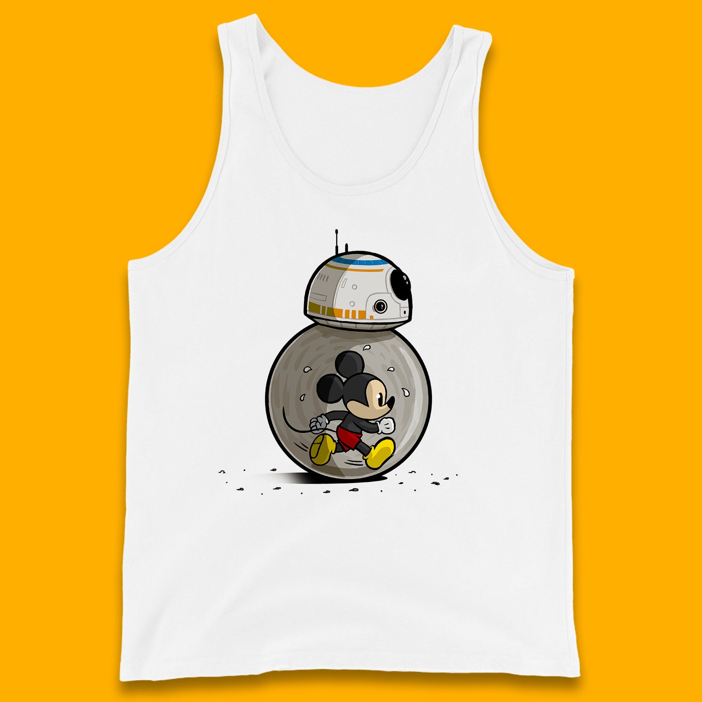 Disney Mickey Mouse BB-8 Funny Star Wars BB8 Running Mickey Disney Trip Star Wars 46th Anniversary Tank Top