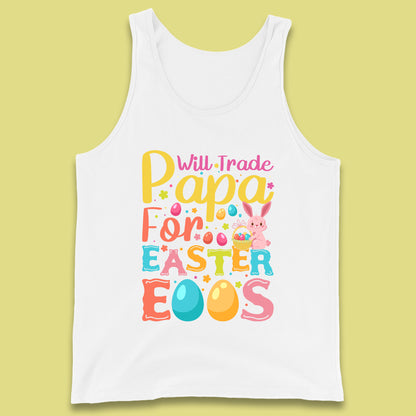 Papa For Easter Eggs Tank Top