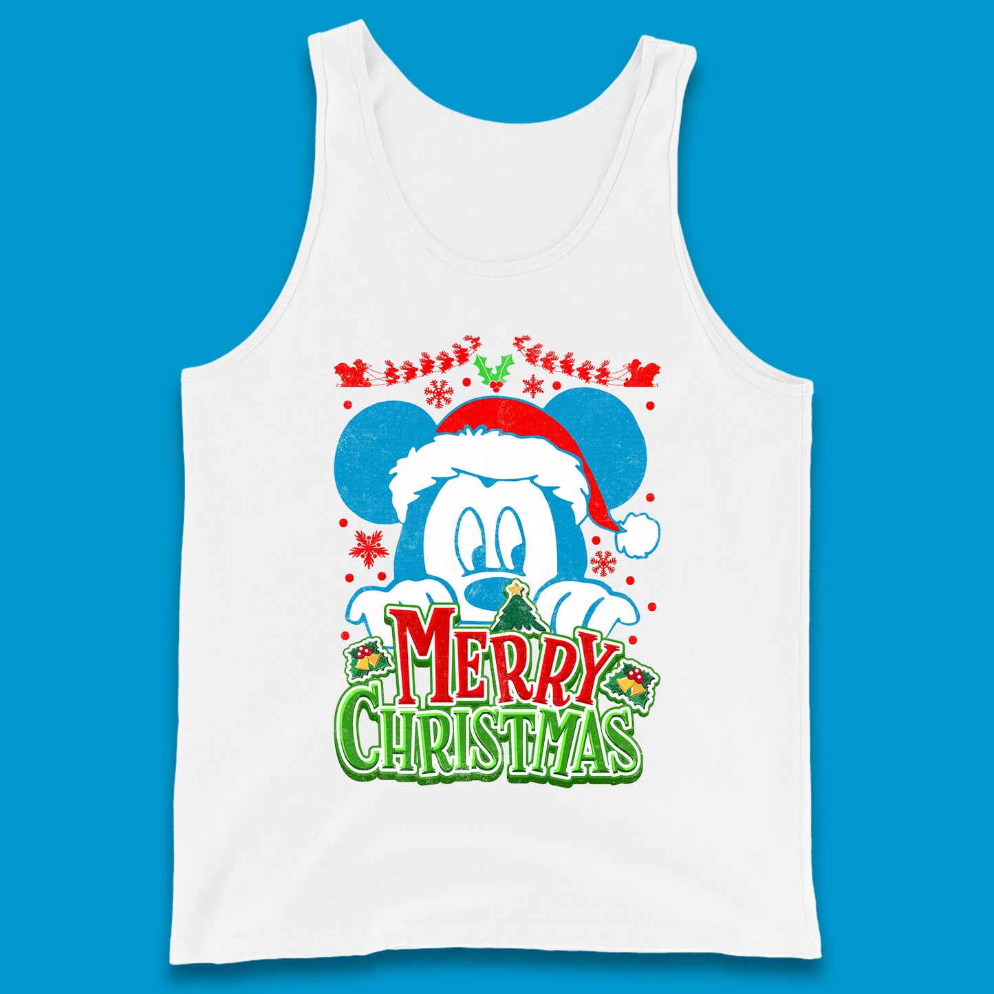 mickey mouse christmas tank top