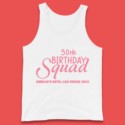 Personalised Birthday Squad Custom Birthday Year Your Name City And Year Birthday Party Tank Top