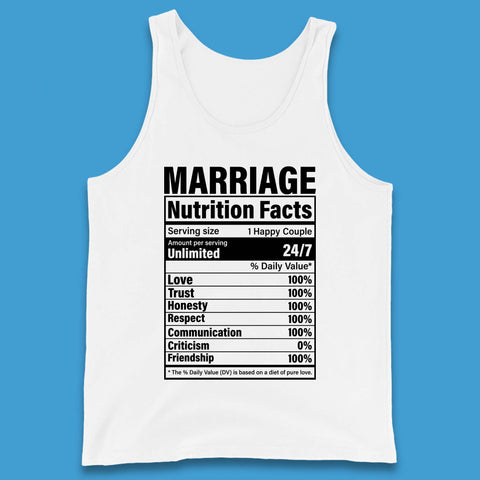 Marriage Nutrition Facts Tank Top