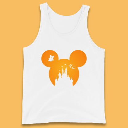 Disney Mickey Mouse Happy Halloween Disney Castle Halloween Scary Boo Flying Bats Tank Top