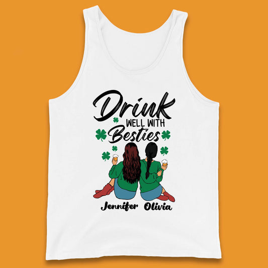 Personalised Drink Well With Besties Tank Top