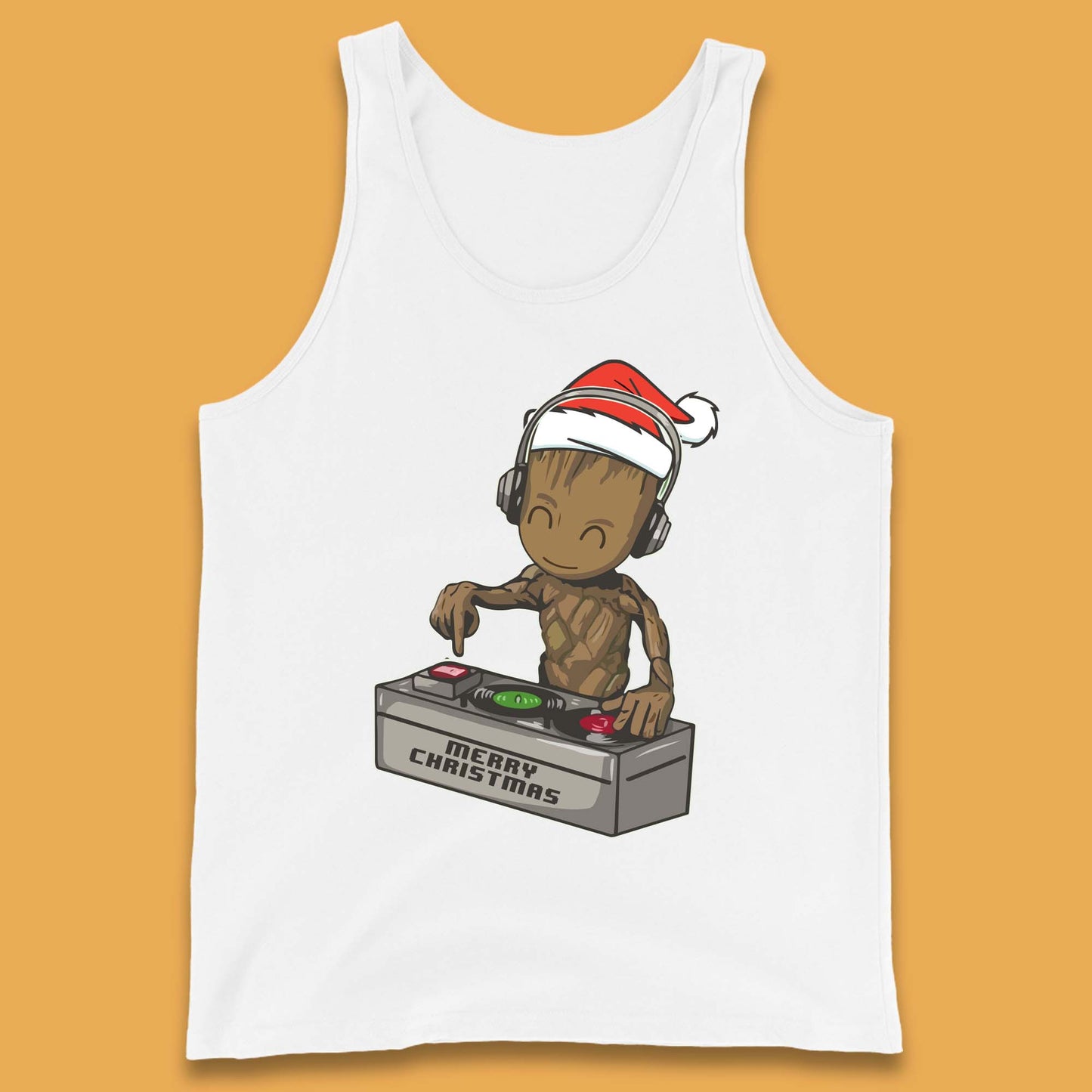 Baby Groot DJ Christmas Tank Top