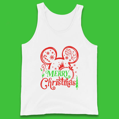 mickey mouse head christmas tank top