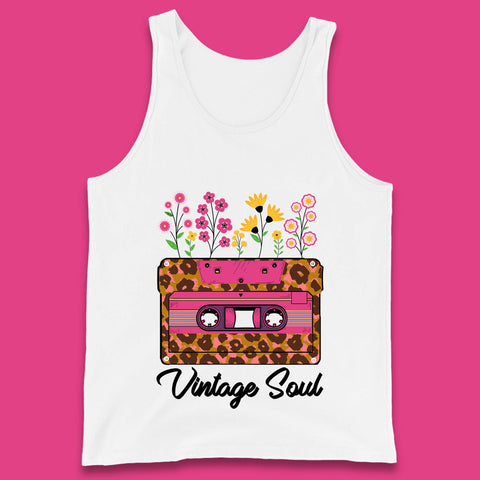 Vintage Soul Western Floral Cassette Tape Retro Wildflower Music Mixtape 80’s 90's Country Music Nostalgia Tank Top