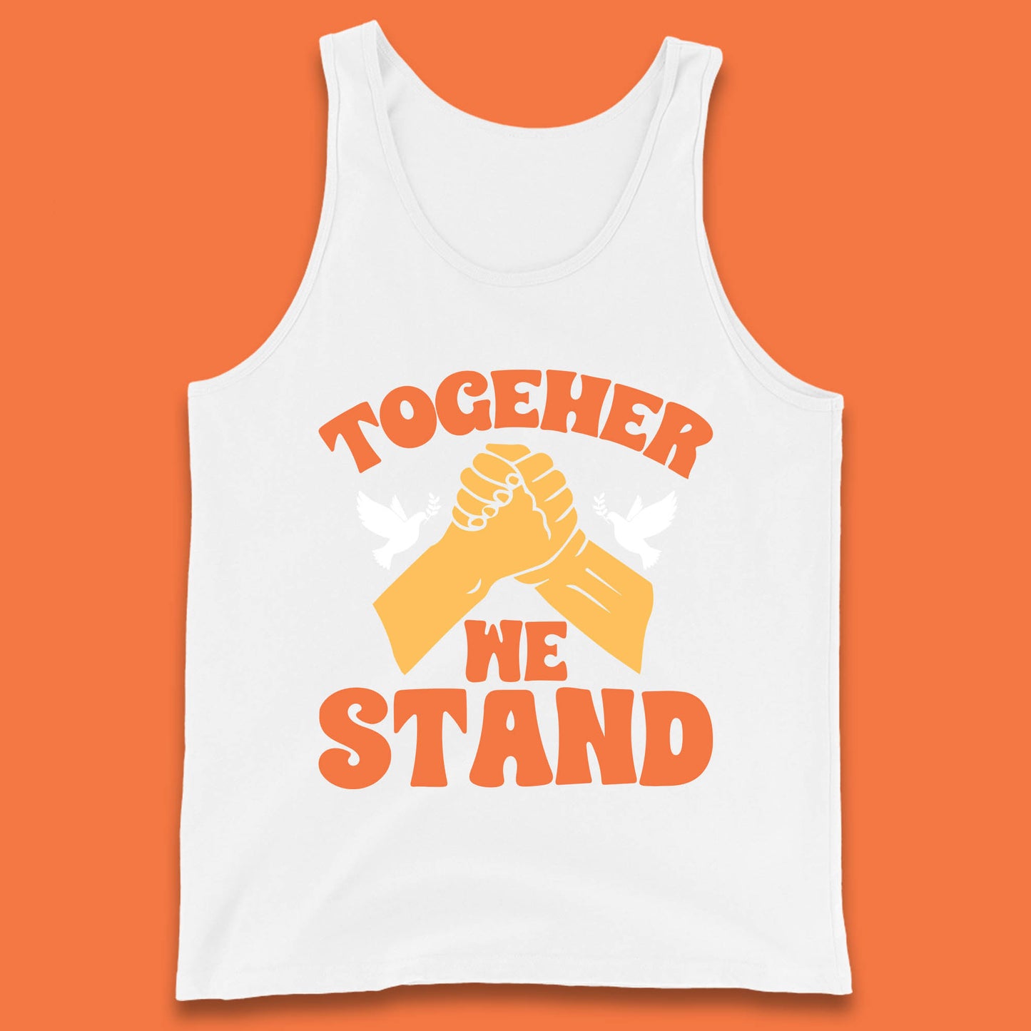 Together We Stand Handshake All Lives Matter Equality Social Justice Tank Top