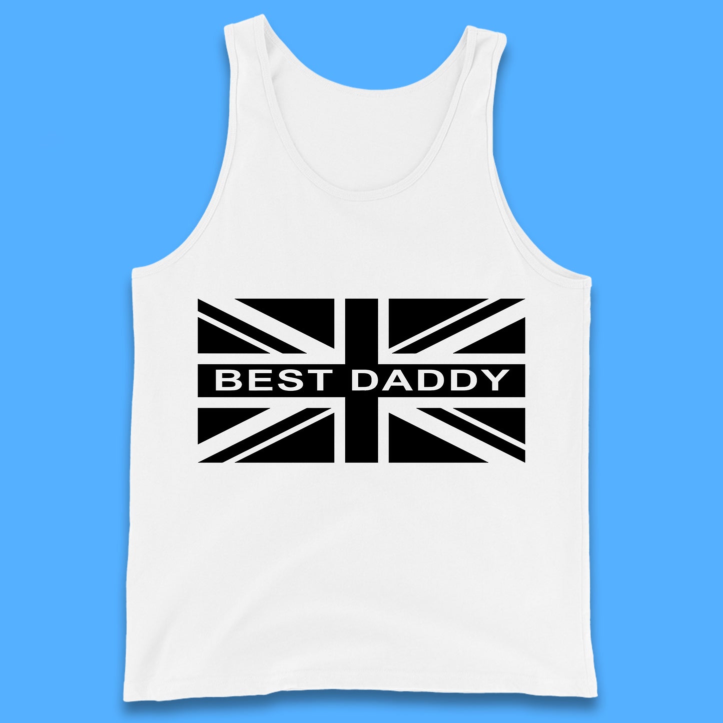 Best Daddy Vintage Union Jack Great Britain United Kingdom England Flag Patriotic Dad Father's Day Tank Top